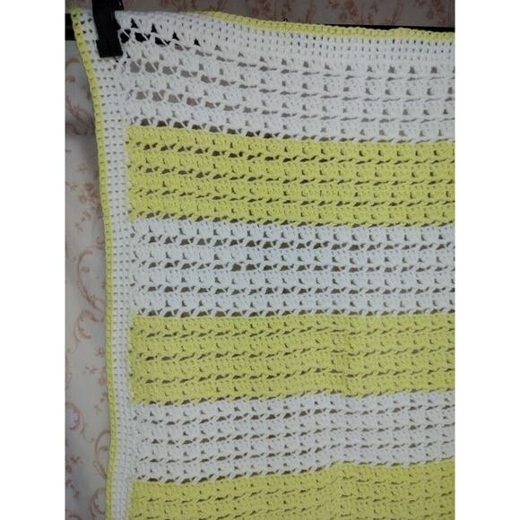 Handmade Knitted/Crocheted Striped Baby Blanket - Picture 8 of 12